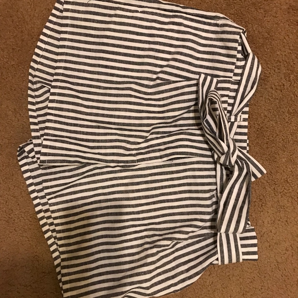 Grey striped shorts